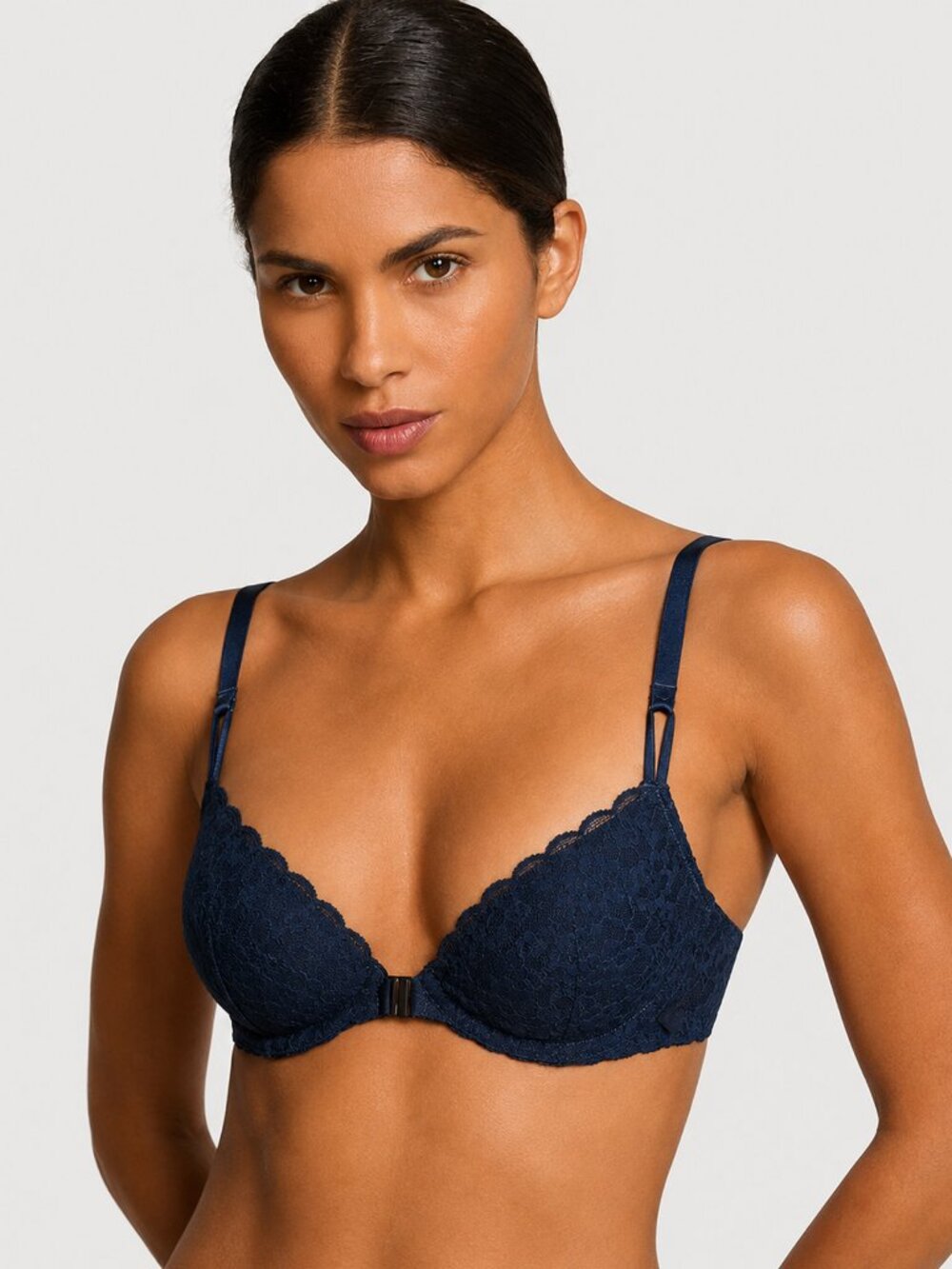 Victoria's Secret Sexy Tee Front-Close Lacie Push-Up Bra (Navy Noir)